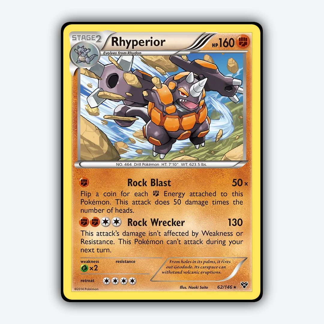 Rhyperior 062/146 - XY Set - Card Rug