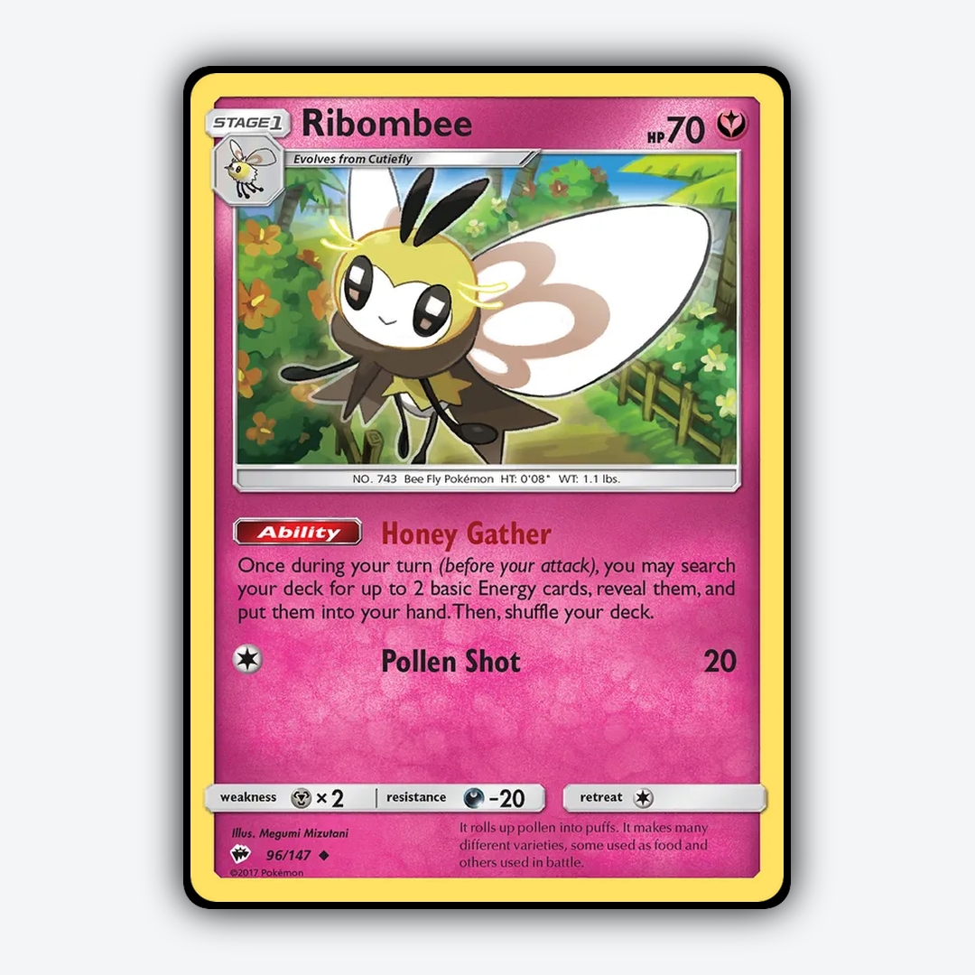 Ribombee 096/147 - Burning Shadows Set - Card Rug