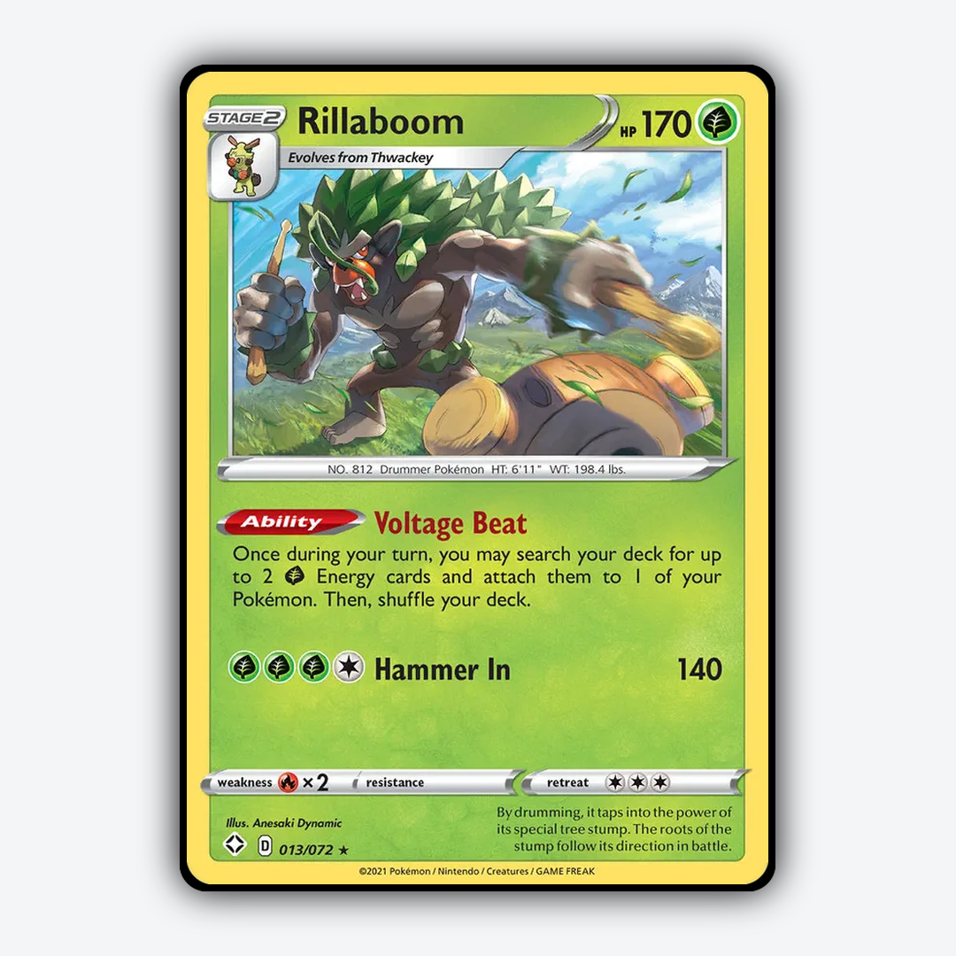 Rillaboom 013/72 - Shining Fates Set - Card Rug