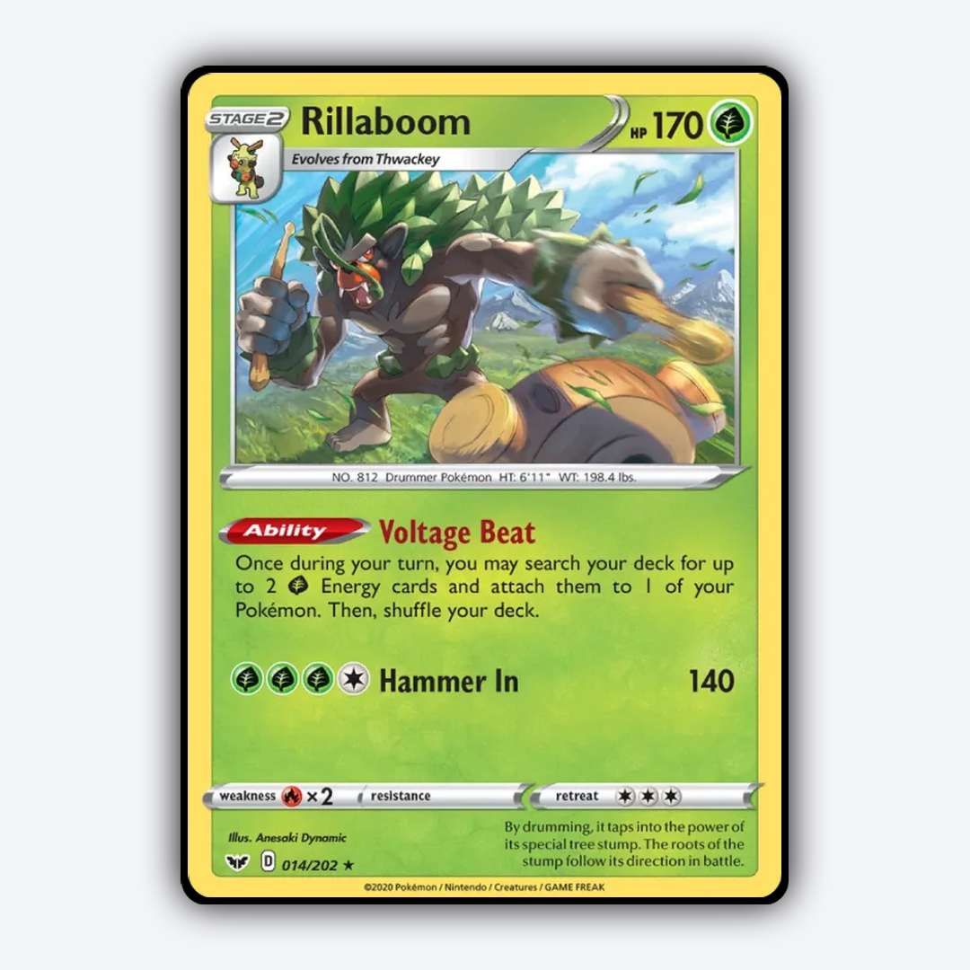 Rillaboom 014/202 - Sword & Shield Set - Card Rug