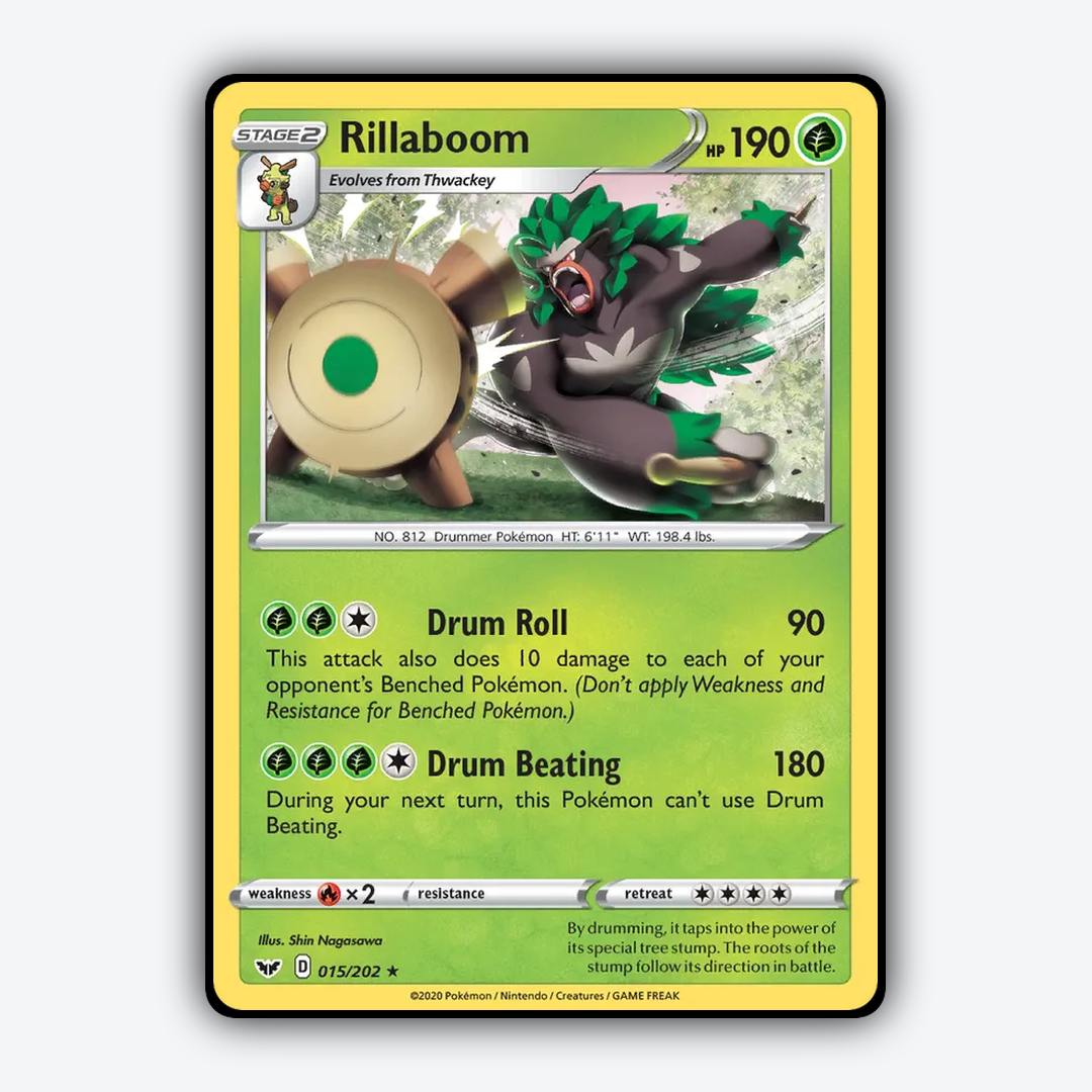 Rillaboom 015/202 - Sword & Shield Set - Card Rug