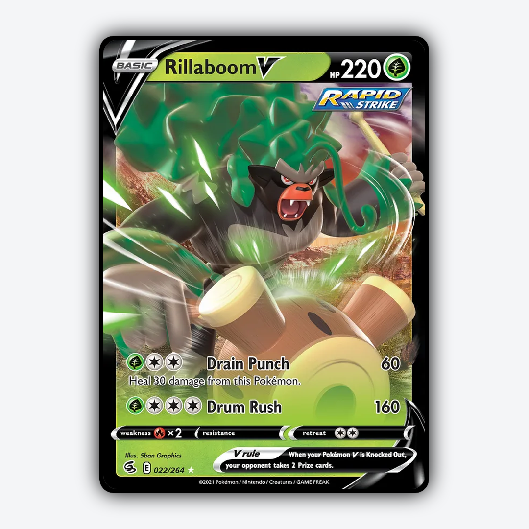 Rillaboom V 022/264 - Fusion Strike Set - Card Rug