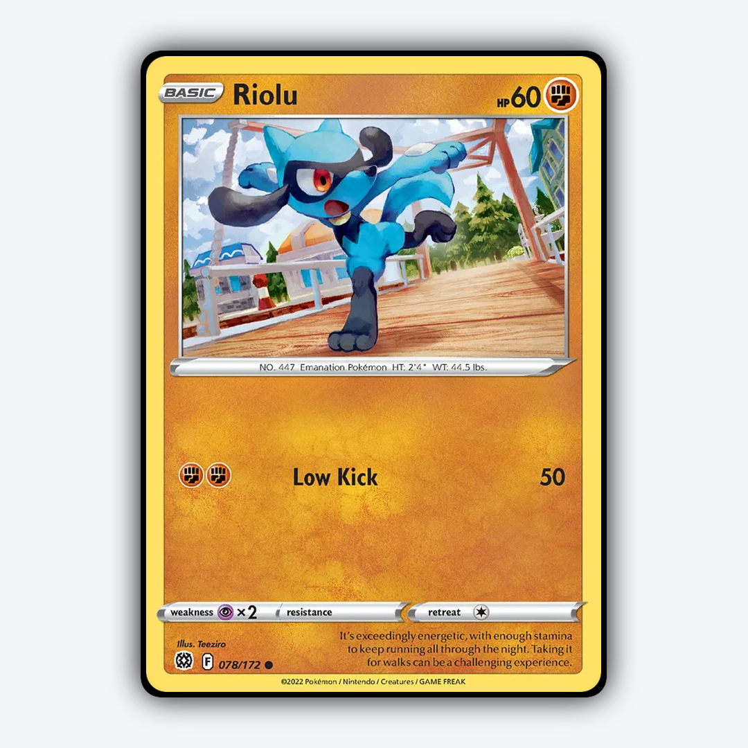 Riolu 078/172 - Brilliant Stars Set - Card Rug