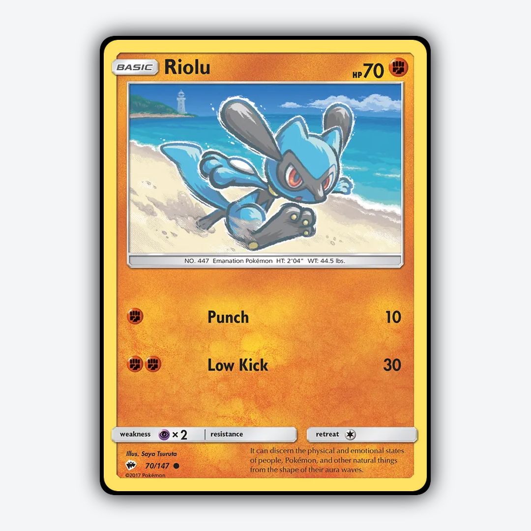 Riolu 070/147 - Burning Shadows Set - Card Rug