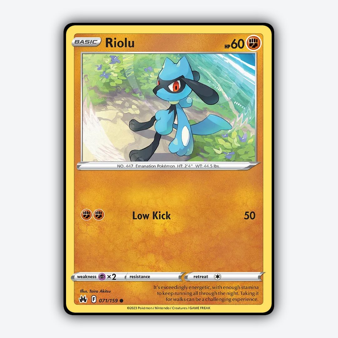 Riolu 071/159 - Crown Zenith Set - Card Rug