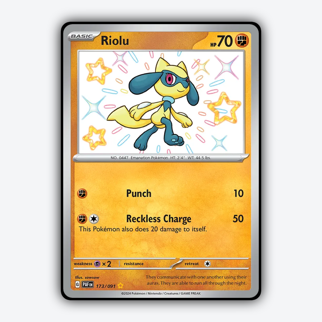 Riolu #173 - Paldean Fates Set - Card Rug