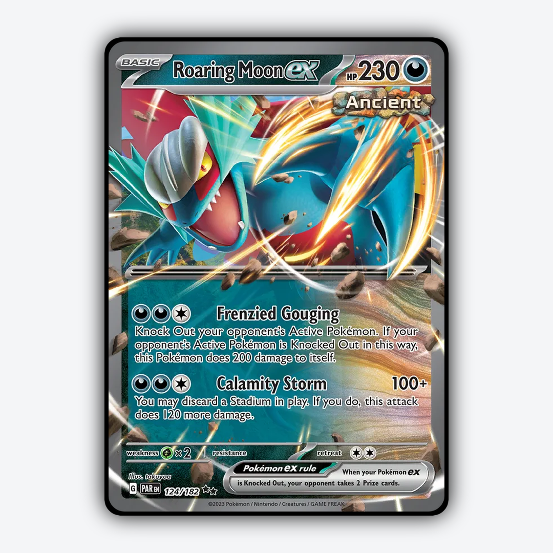 Roaring Moon ex #124 - Paradox Rift Set - Card Rug