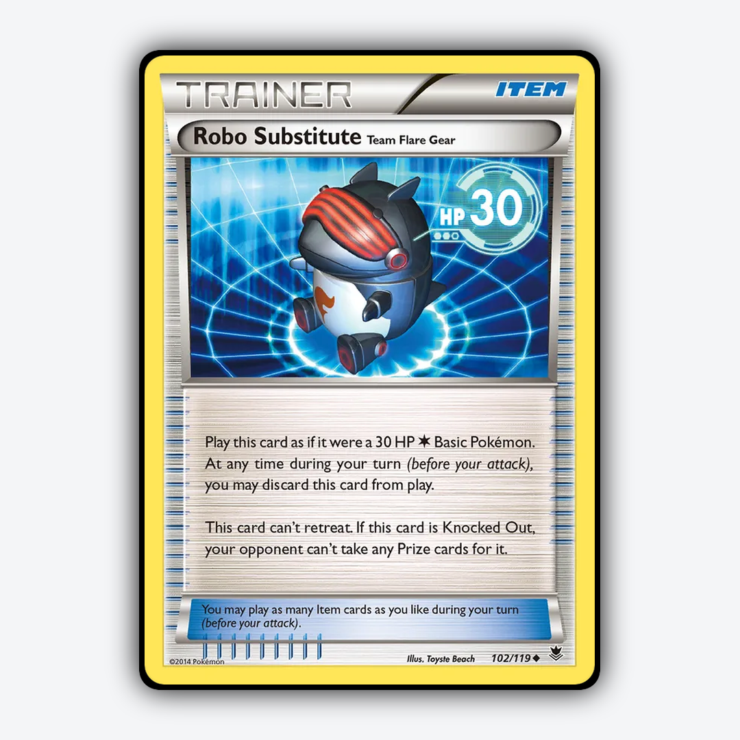 Robo Substitute Team Flare Gear 102/119 - Phantom Forces Set - Card Rug