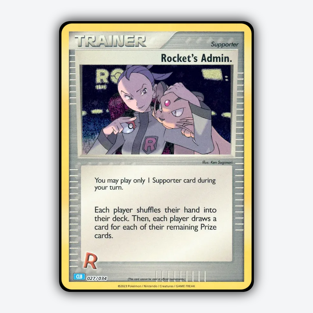 Rocket’s Admin 027/034 - Pokémon TCG Classic - Blastoise Set - Card Rug