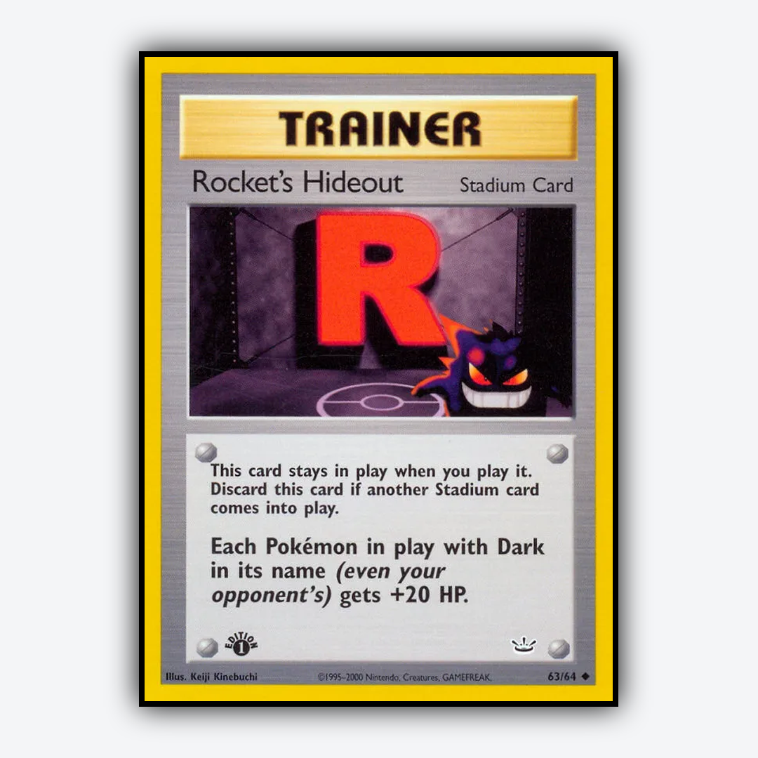 Rocket's Hideout 063/64 - Neo Revelation Set - Card Rug