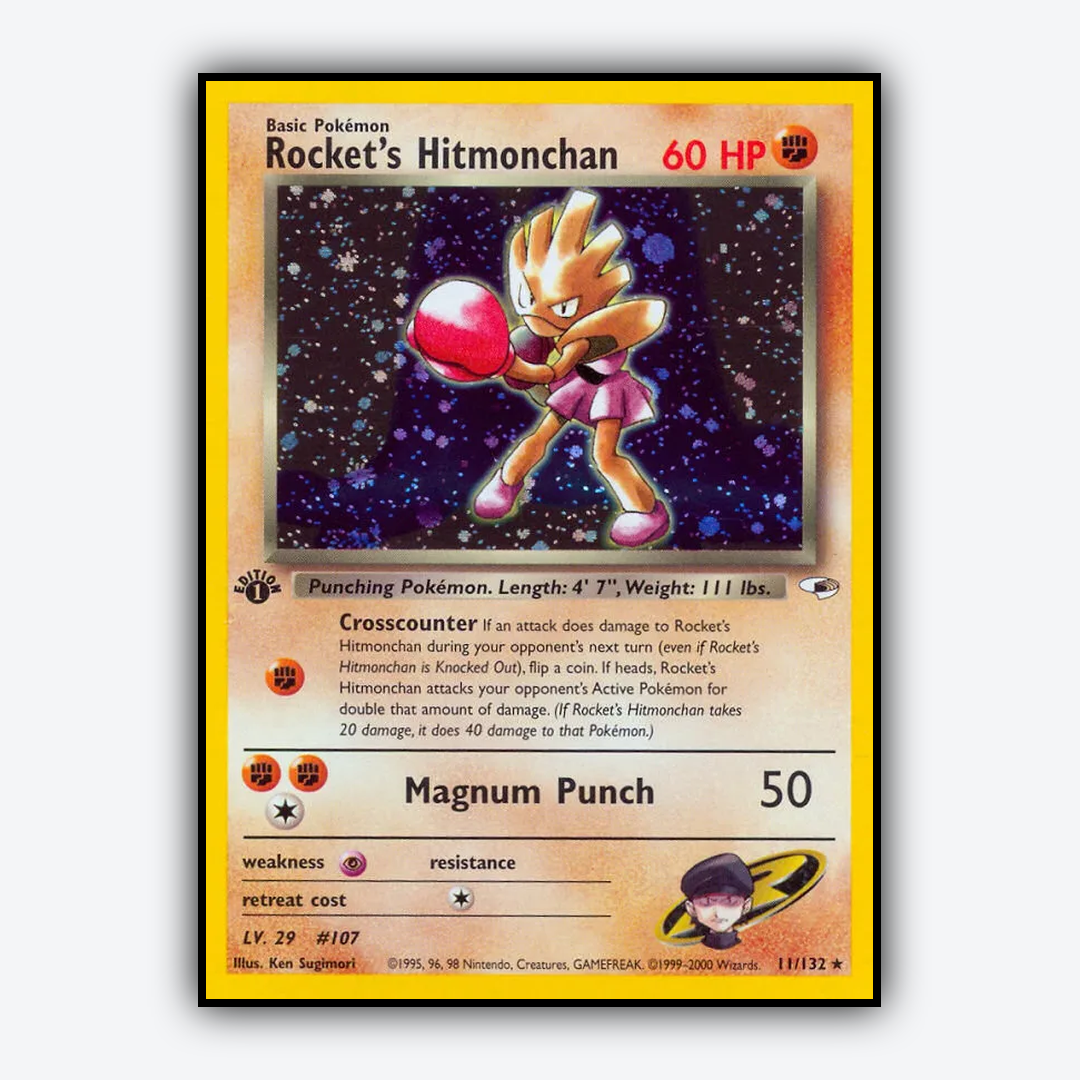 Rocket's Hitmonchan 011/132 - Gym Heroes Set - Card Rug