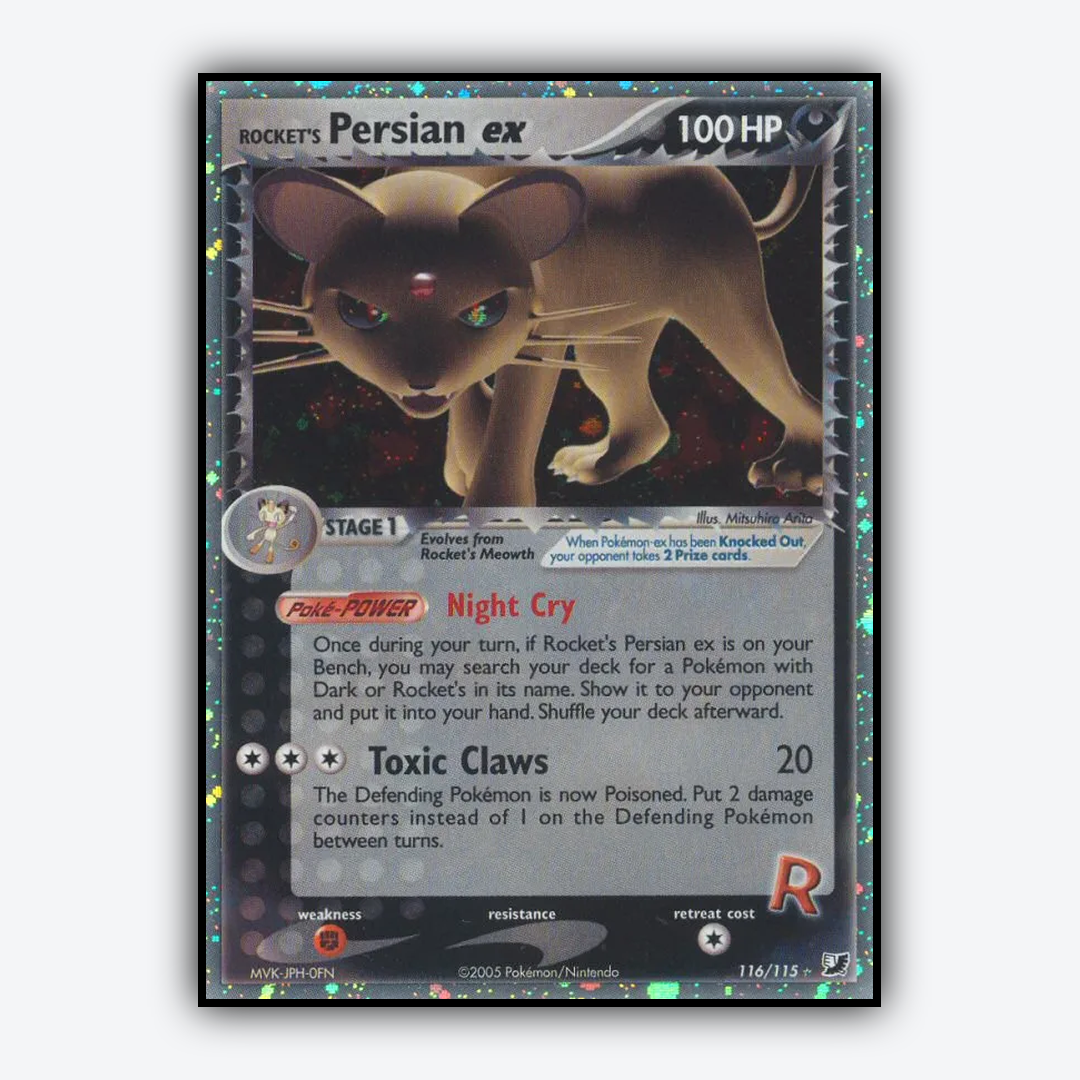 Rocket's Persian ex 116/115 - Unseen Forces Set - Card Rug