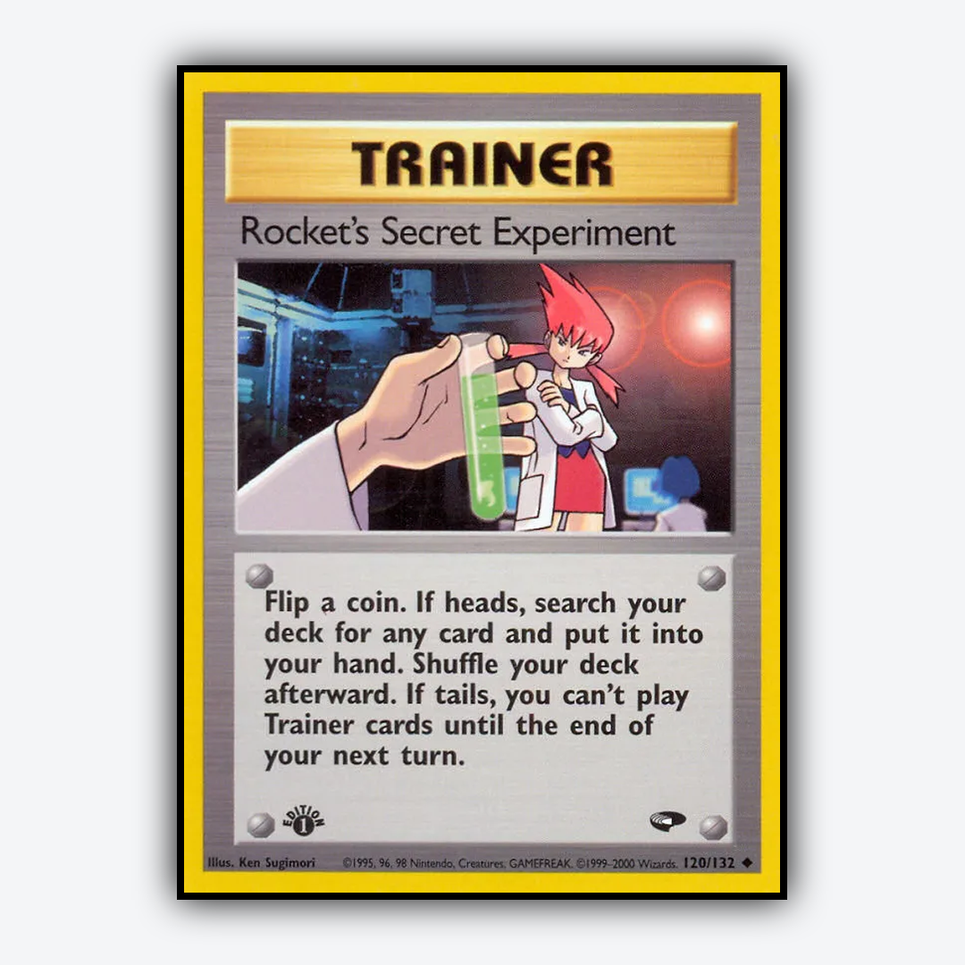 Rocket's Secret Experiment 120/132 - Gym Challenge Set - Card Rug