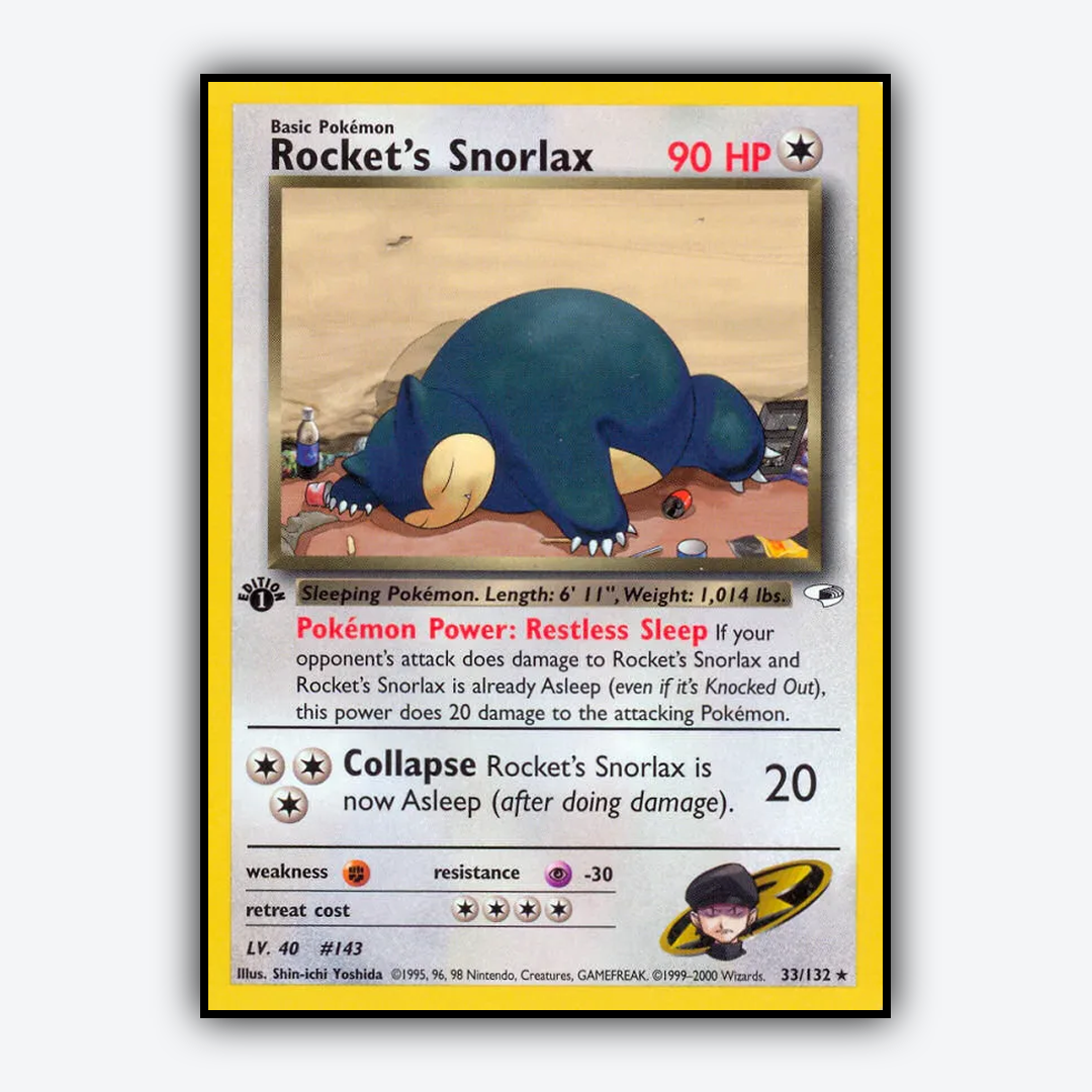 Rocket's Snorlax 033/132 - Gym Heroes Set - Card Rug