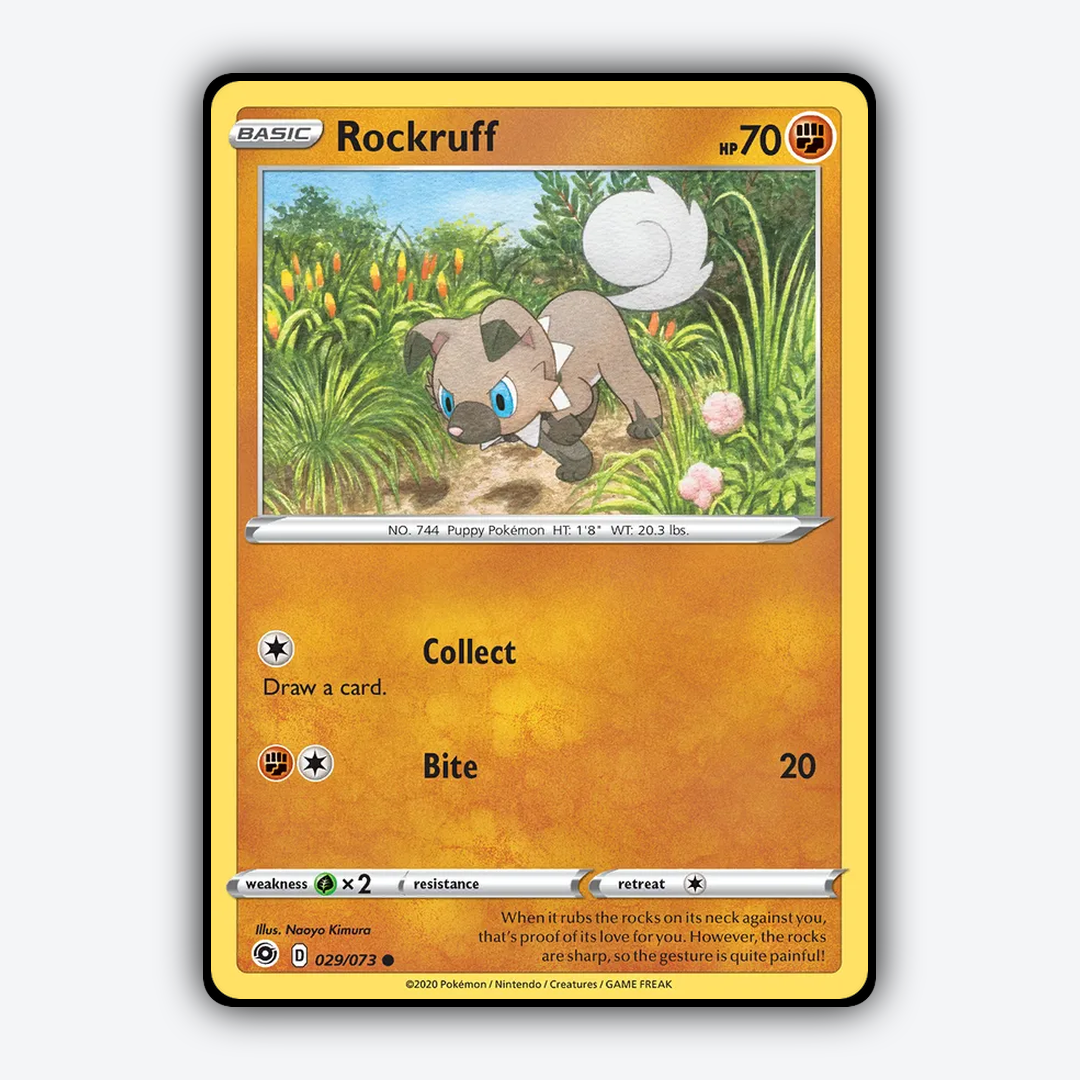 Rockruff 029/73 - Champion's Path Set - Card Rug