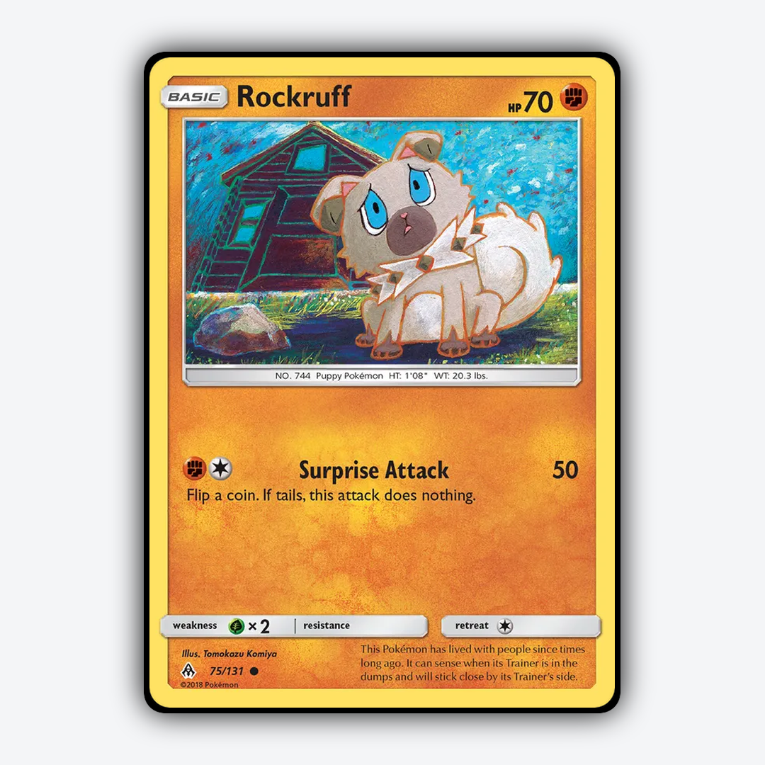 Rockruff 075/131 - Forbidden Light Set - Card Rug