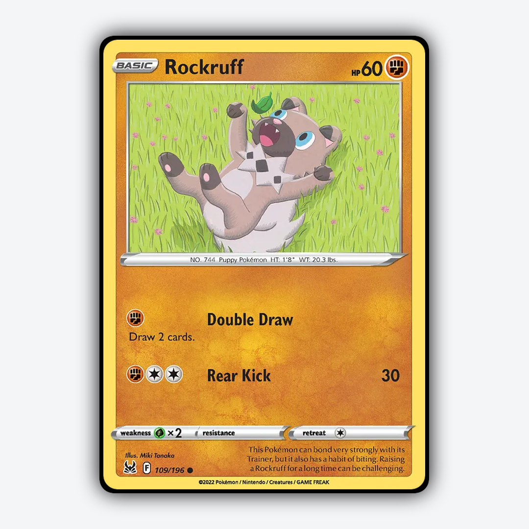 Rockruff 109/196 - Lost Origin Set - Card Rug