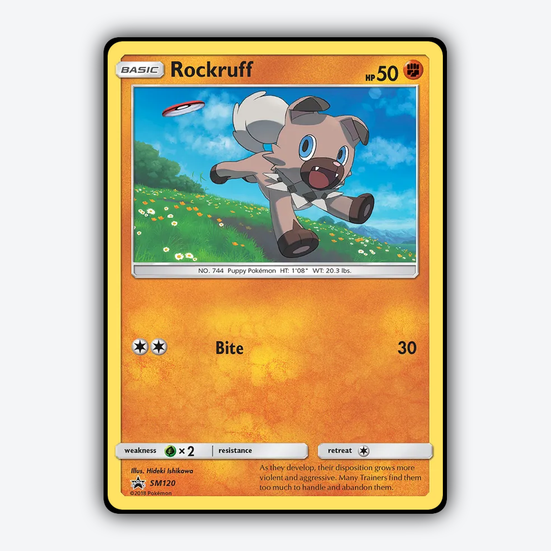Rockruff #120 - SM Black Star Promos Set - Card Rug
