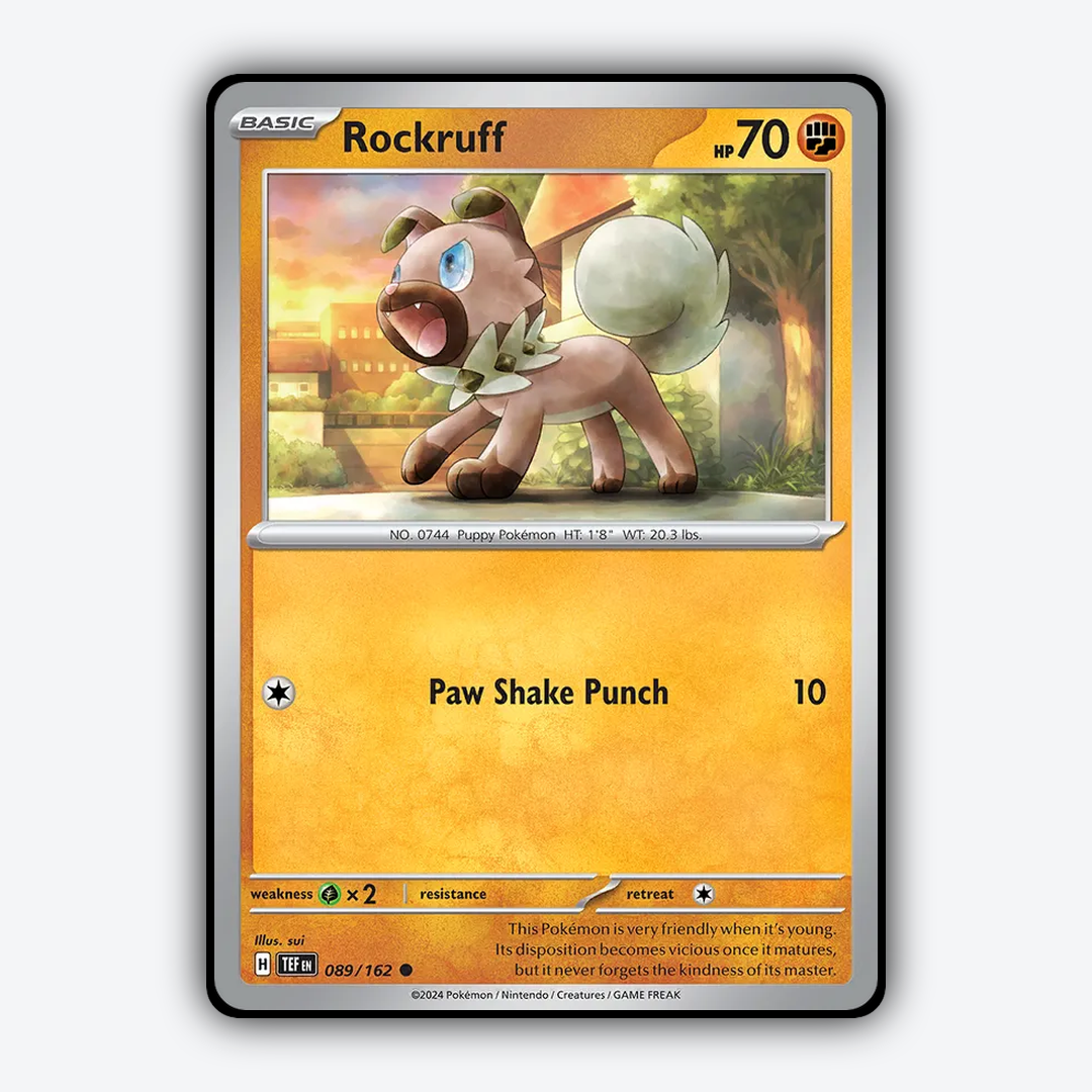 Rockruff 089/162 - Temporal Forces Set - Card Rug