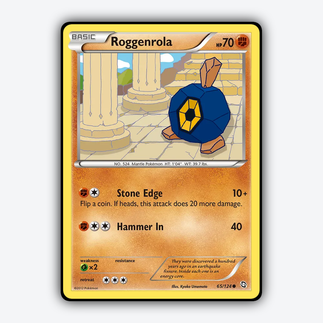Roggenrola 065/124 - Dragons Exalted Set - Card Rug