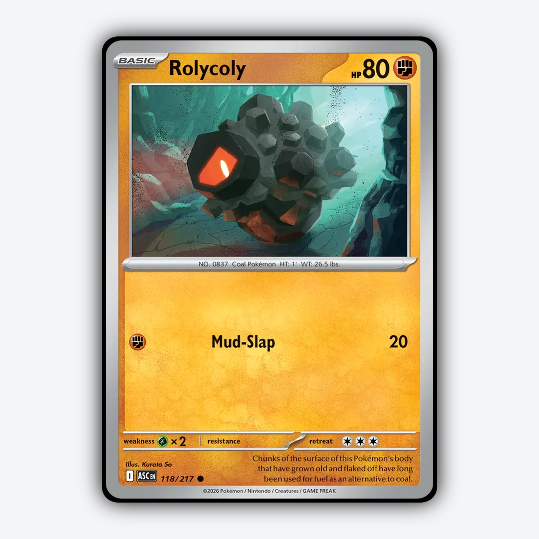 Rolycoly 118/217 - Ascended Heroes Set - Card Rug