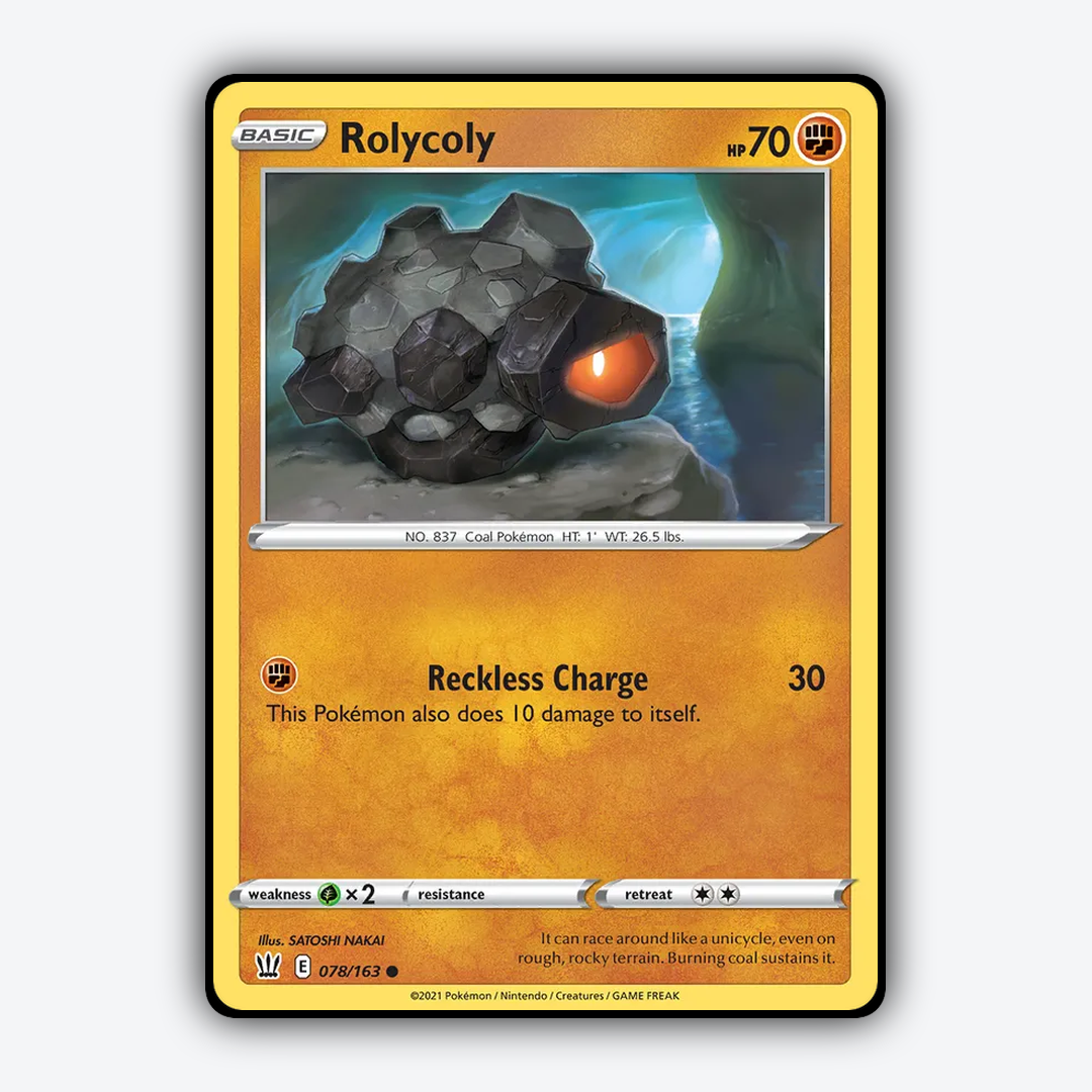 Rolycoly 078/163 - Battle Styles Set - Card Rug
