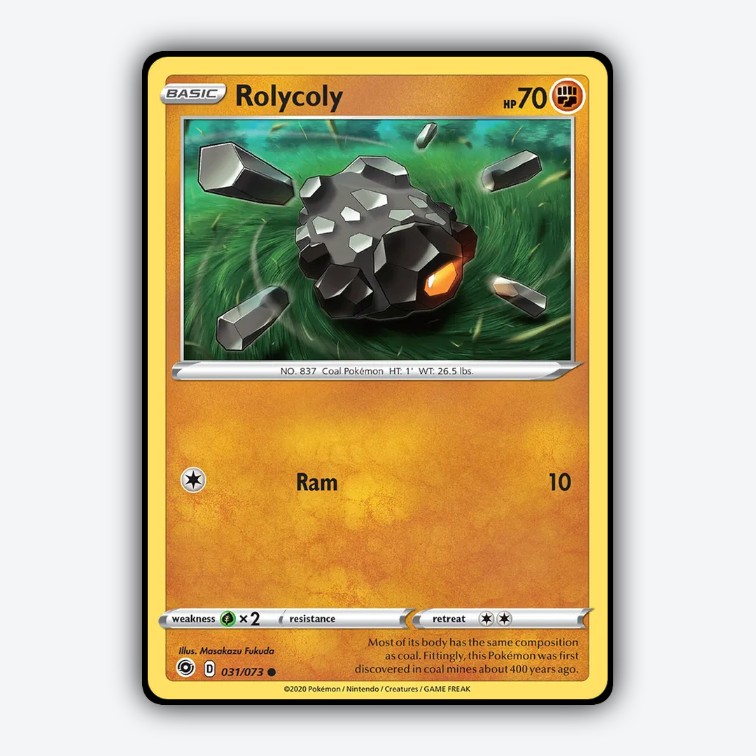 Rolycoly 031/73 - Champion's Path Set - Card Rug