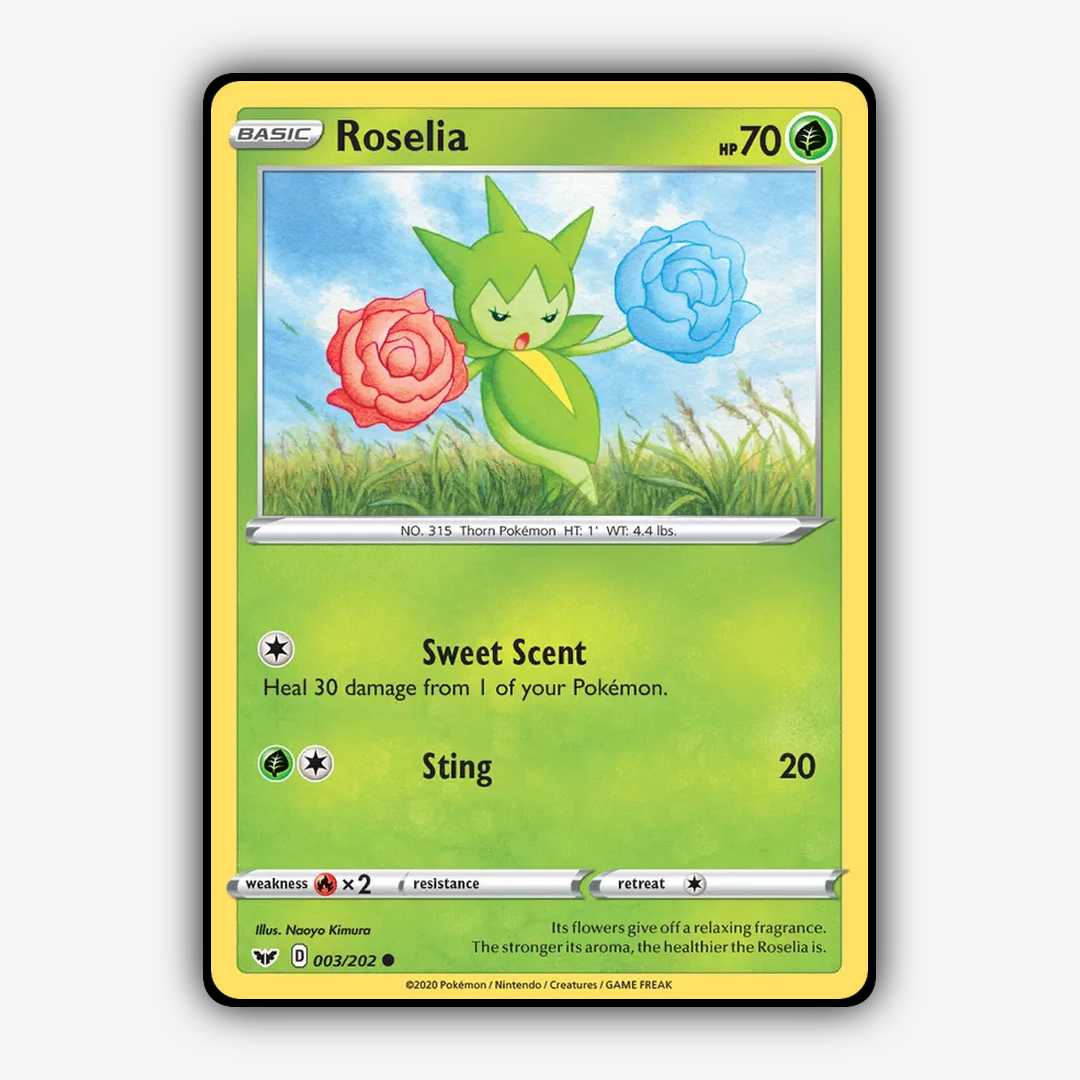 Roselia 003/202 - Sword & Shield Set - Card Rug