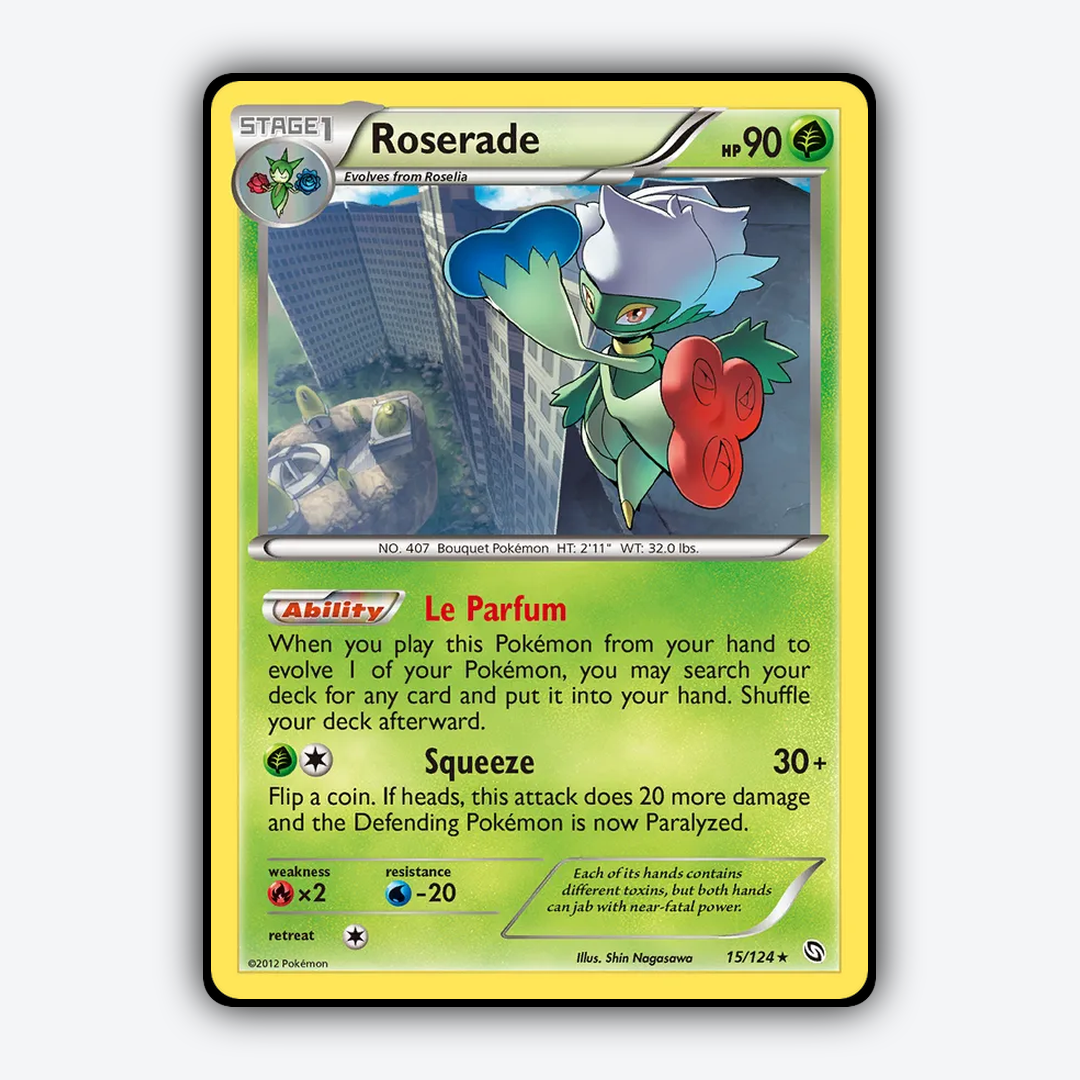 Roserade 015/124 - Dragons Exalted Set - Card Rug