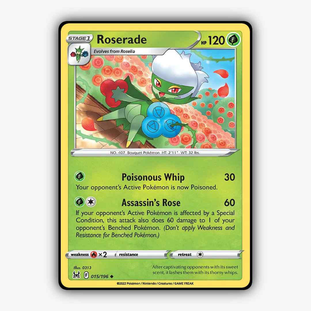 Roserade 015/196 - Lost Origin Set - Card Rug