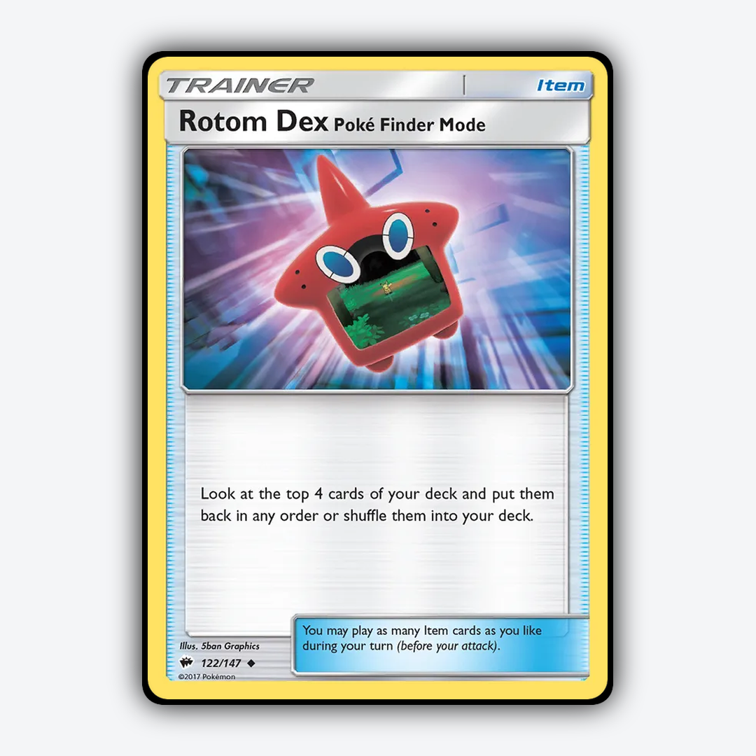 Rotom Dex Poké Finder Mode 122/147 - Burning Shadows Set - Card Rug