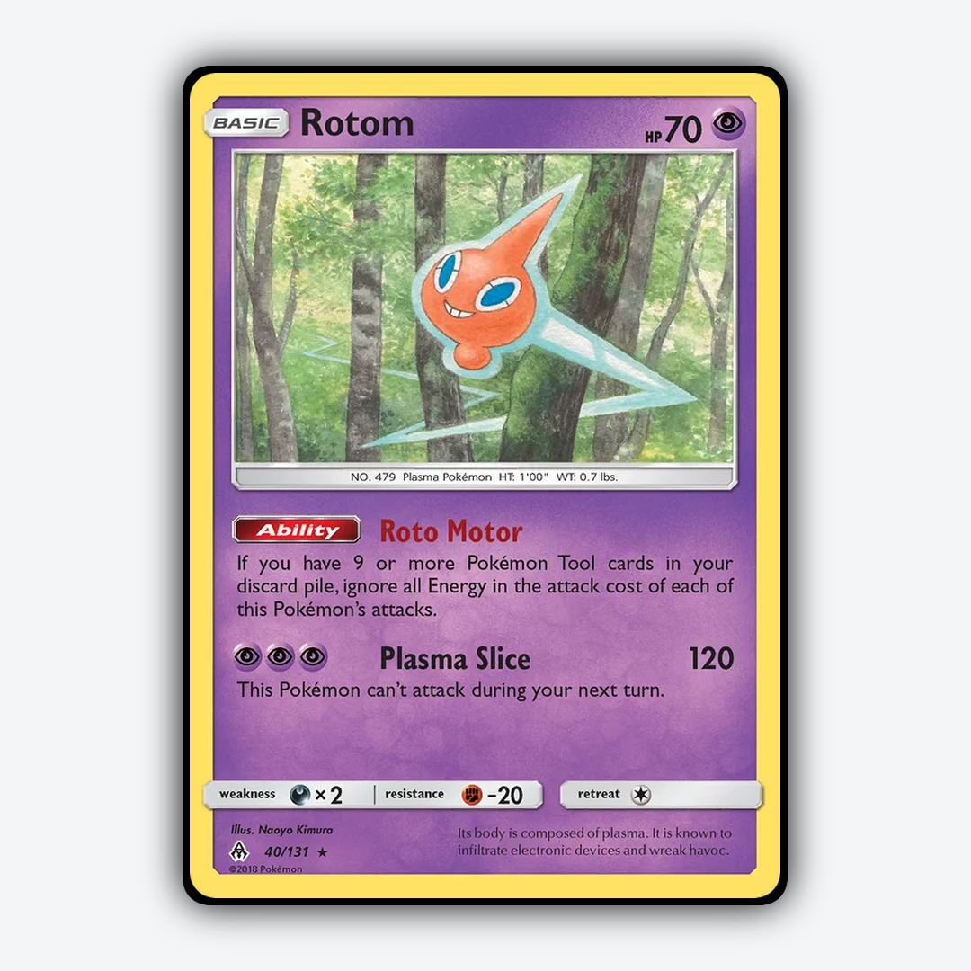 Rotom 040/131 - Forbidden Light Set - Card Rug