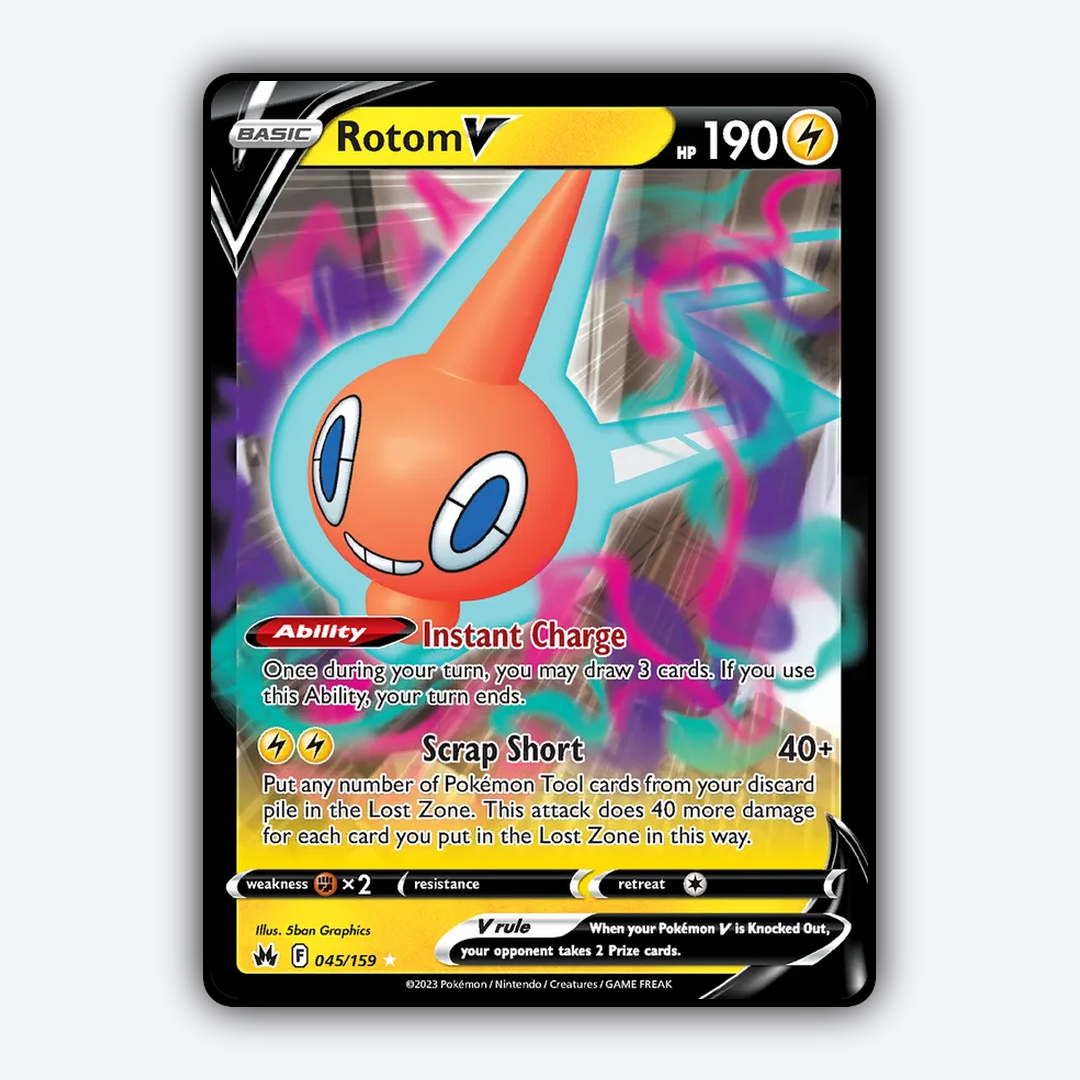 Rotom V 045/159 - Crown Zenith Set - Card Rug
