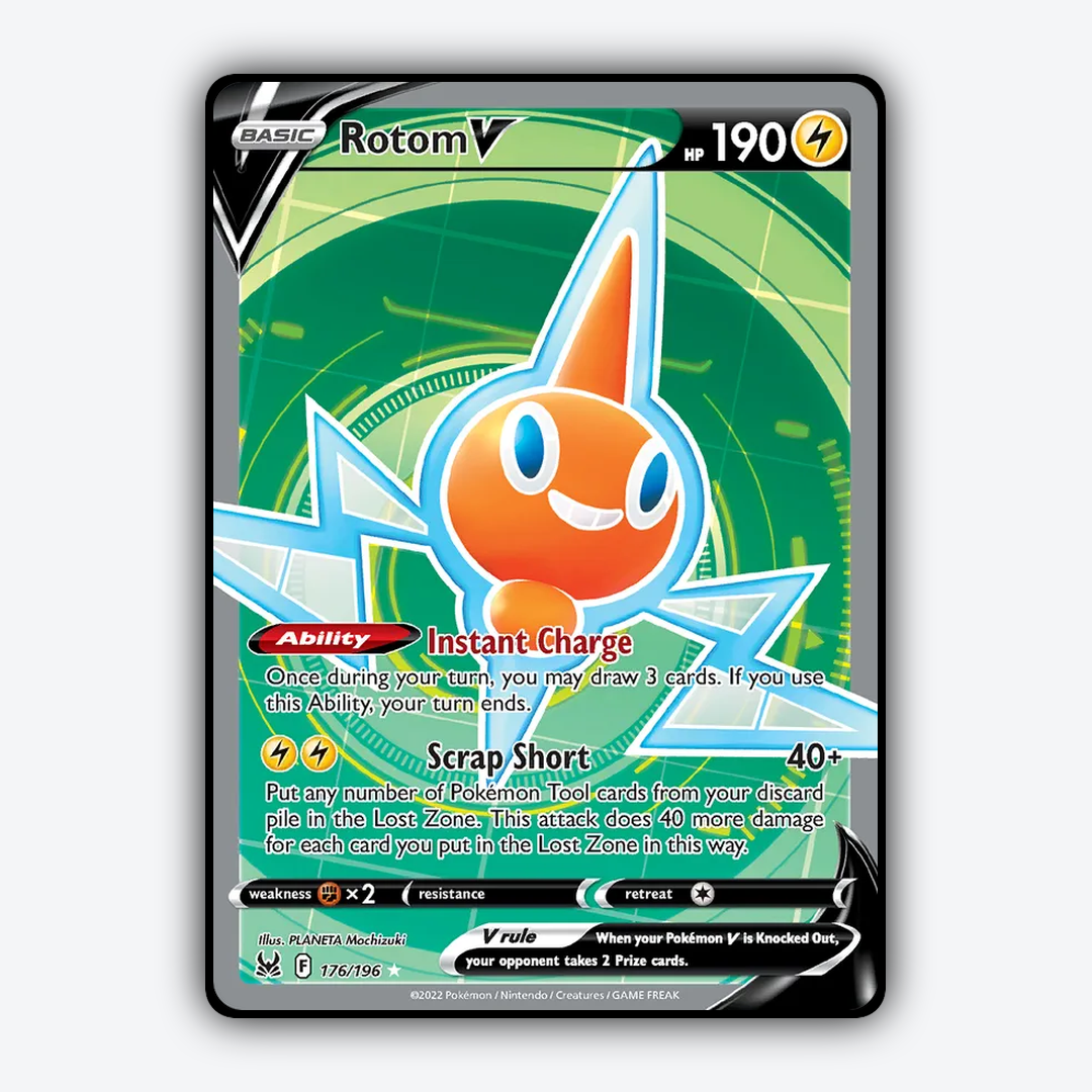 Rotom V 176/196 - Lost Origin Set - Card Rug