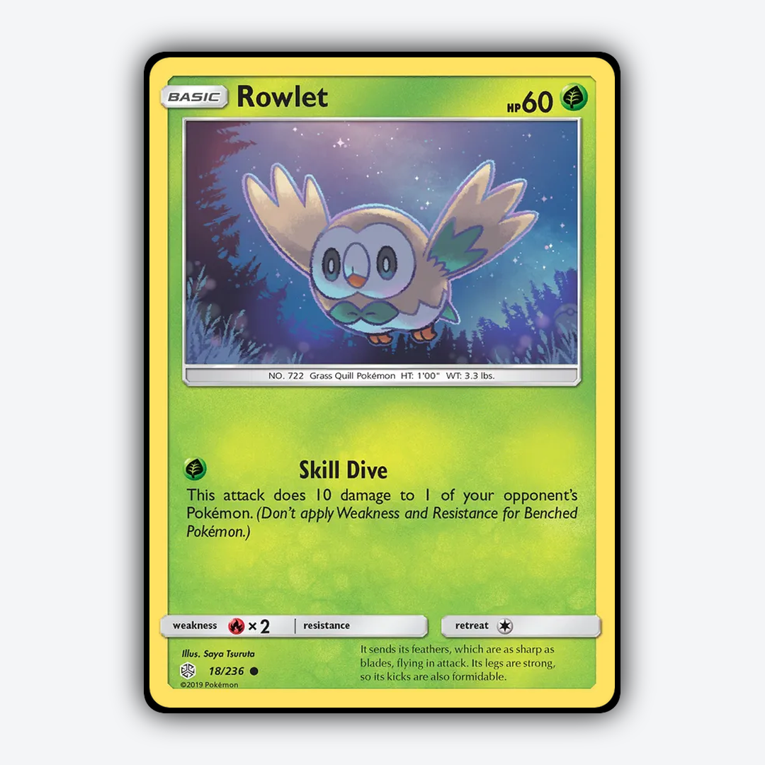 Rowlet 018/236 - Cosmic Eclipse Set - Card Rug