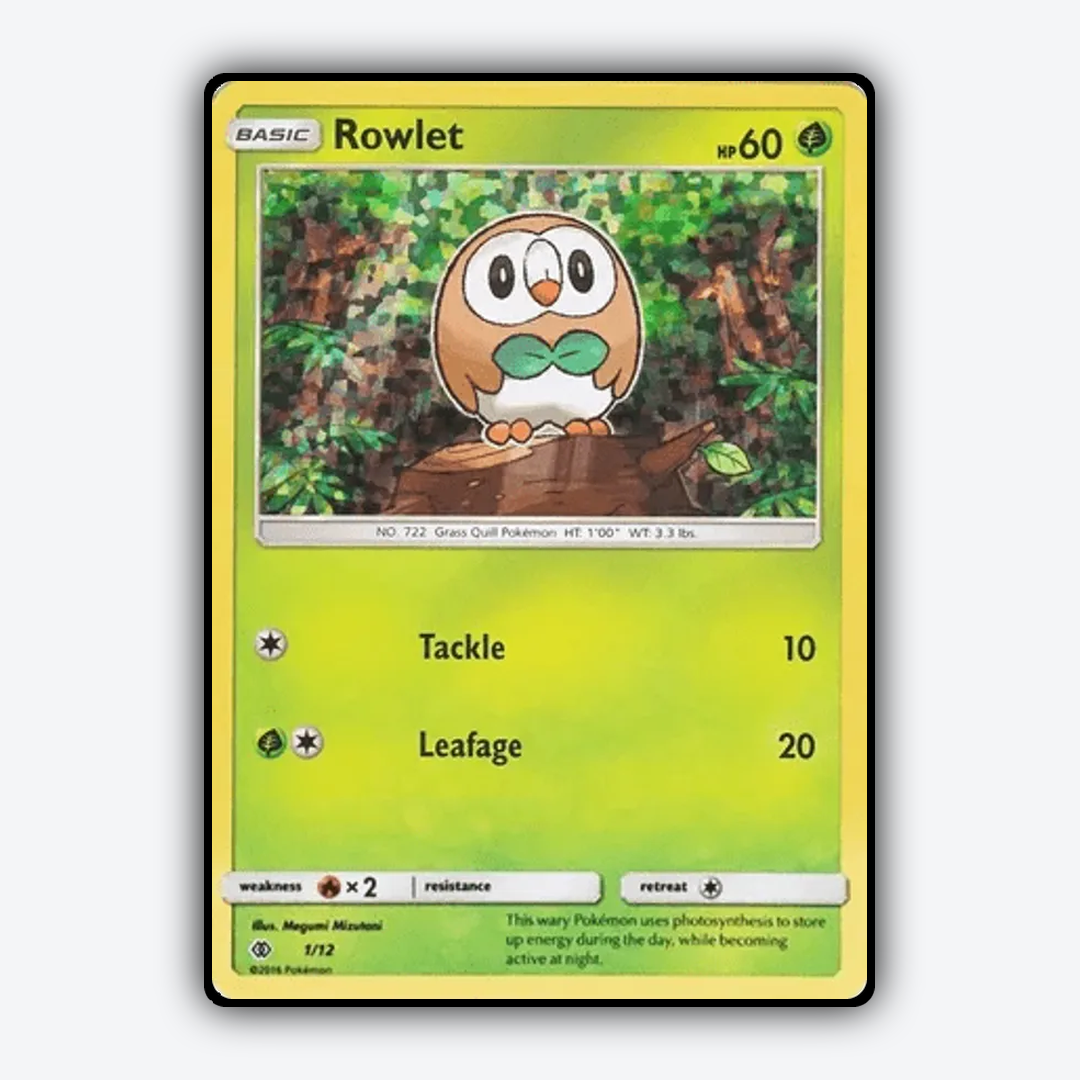 Rowlet 001/12 - McDonald's Collection 2017 Set - Card Rug