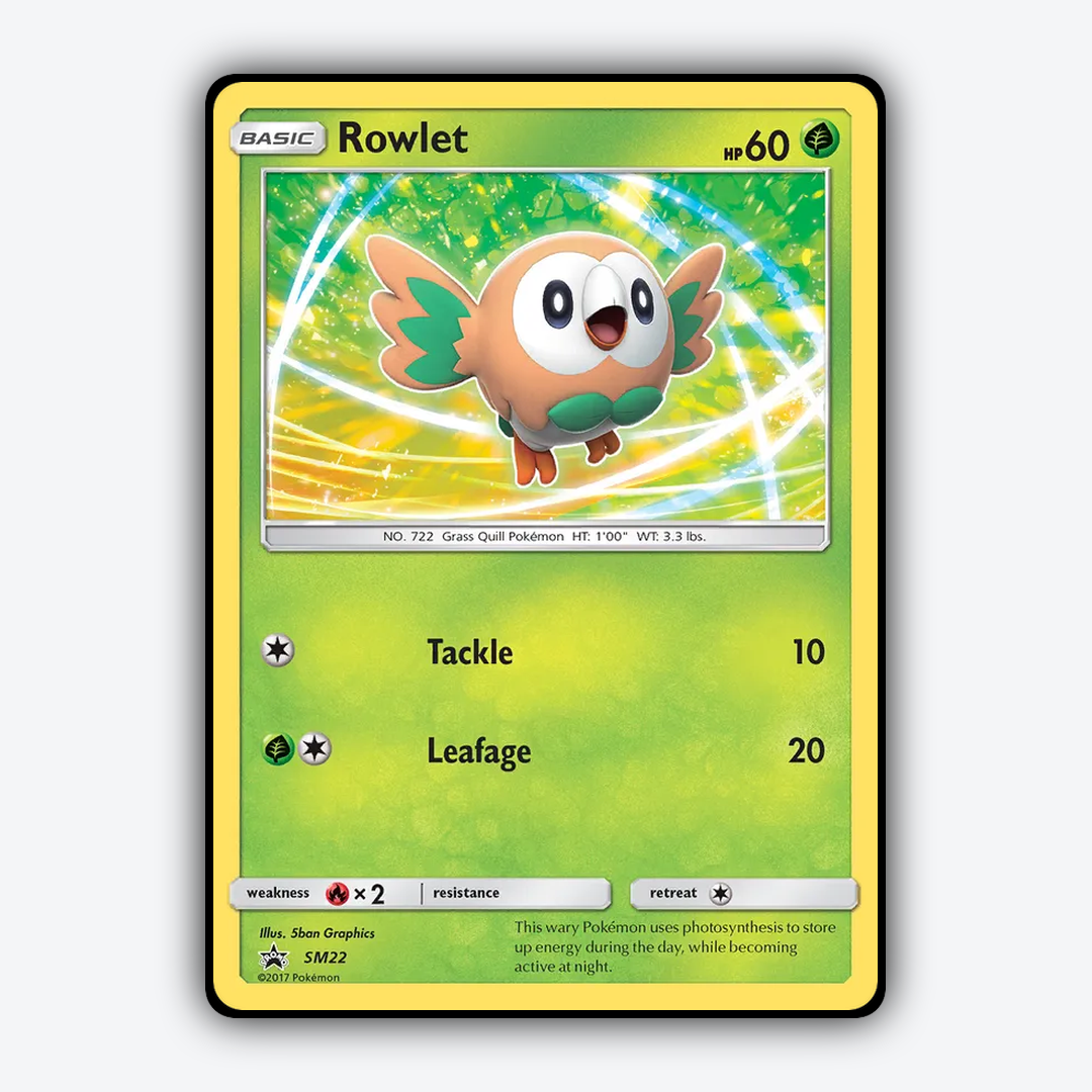 Rowlet #22 - SM Black Star Promos Set - Card Rug
