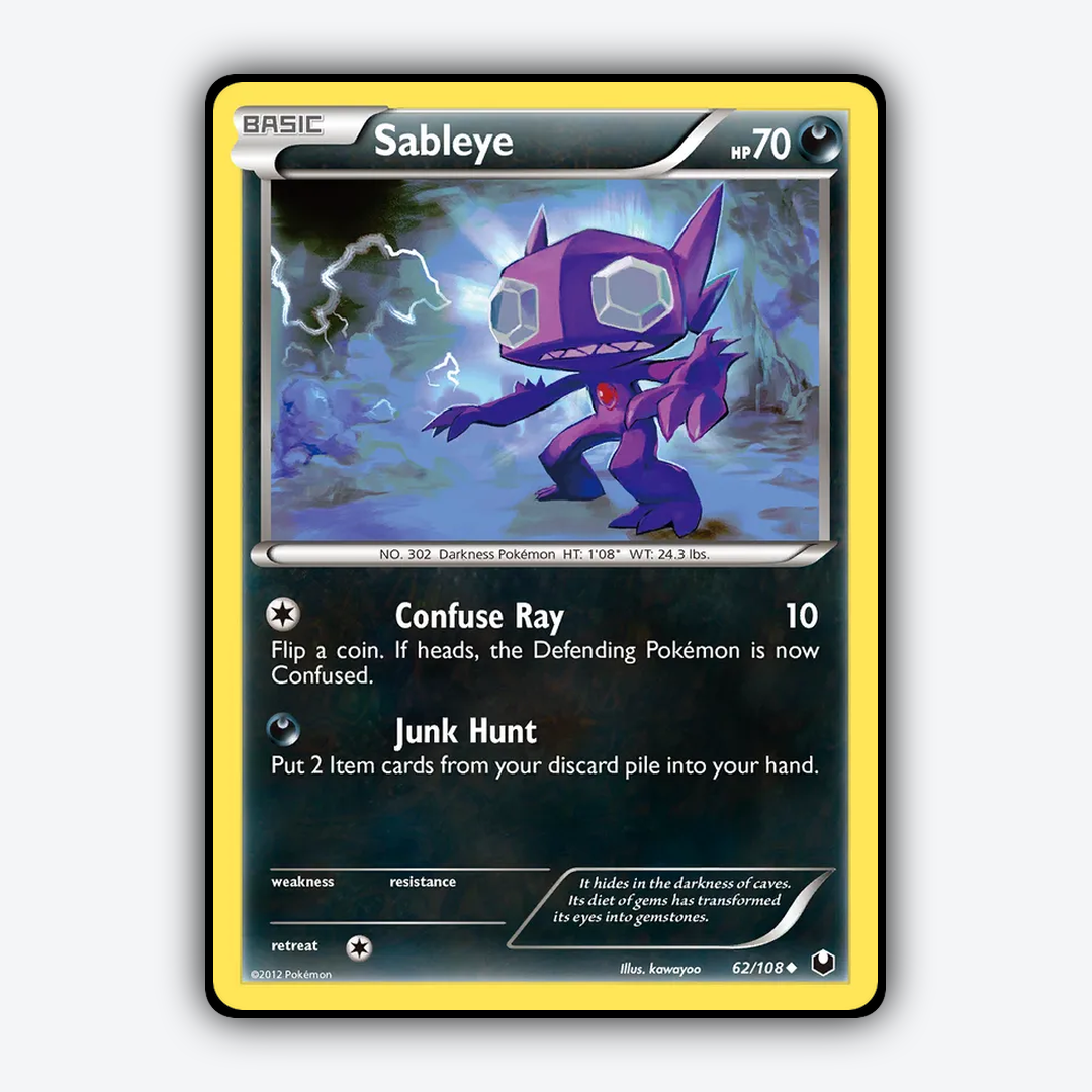 Sableye 062/108 - Dark Explorers Set - Card Rug