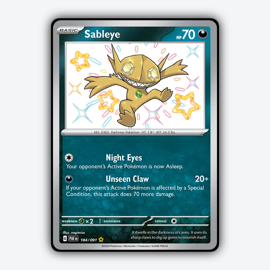 Sableye #184 - Paldean Fates Set - Card Rug