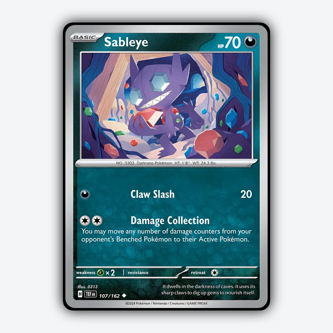 Sableye 107/162 - Temporal Forces Set - Card Rug