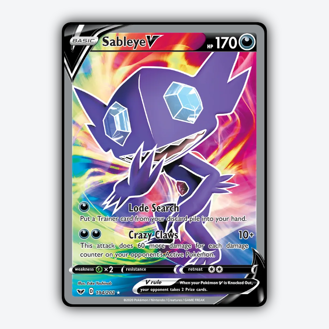 Sableye V 194/202 - Sword & Shield Set - Card Rug
