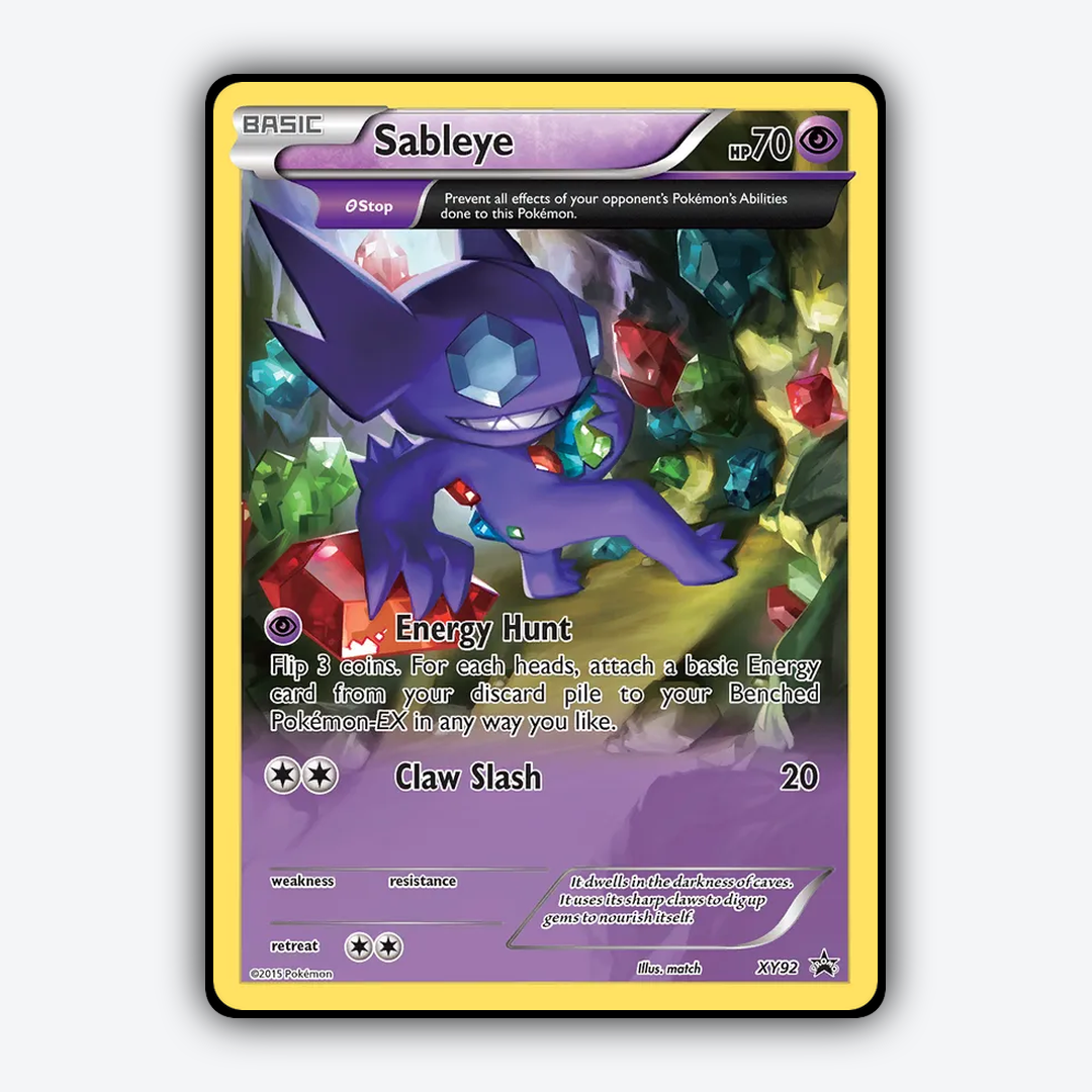 Sableye #92 - XY Black Star Promos Set - Card Rug