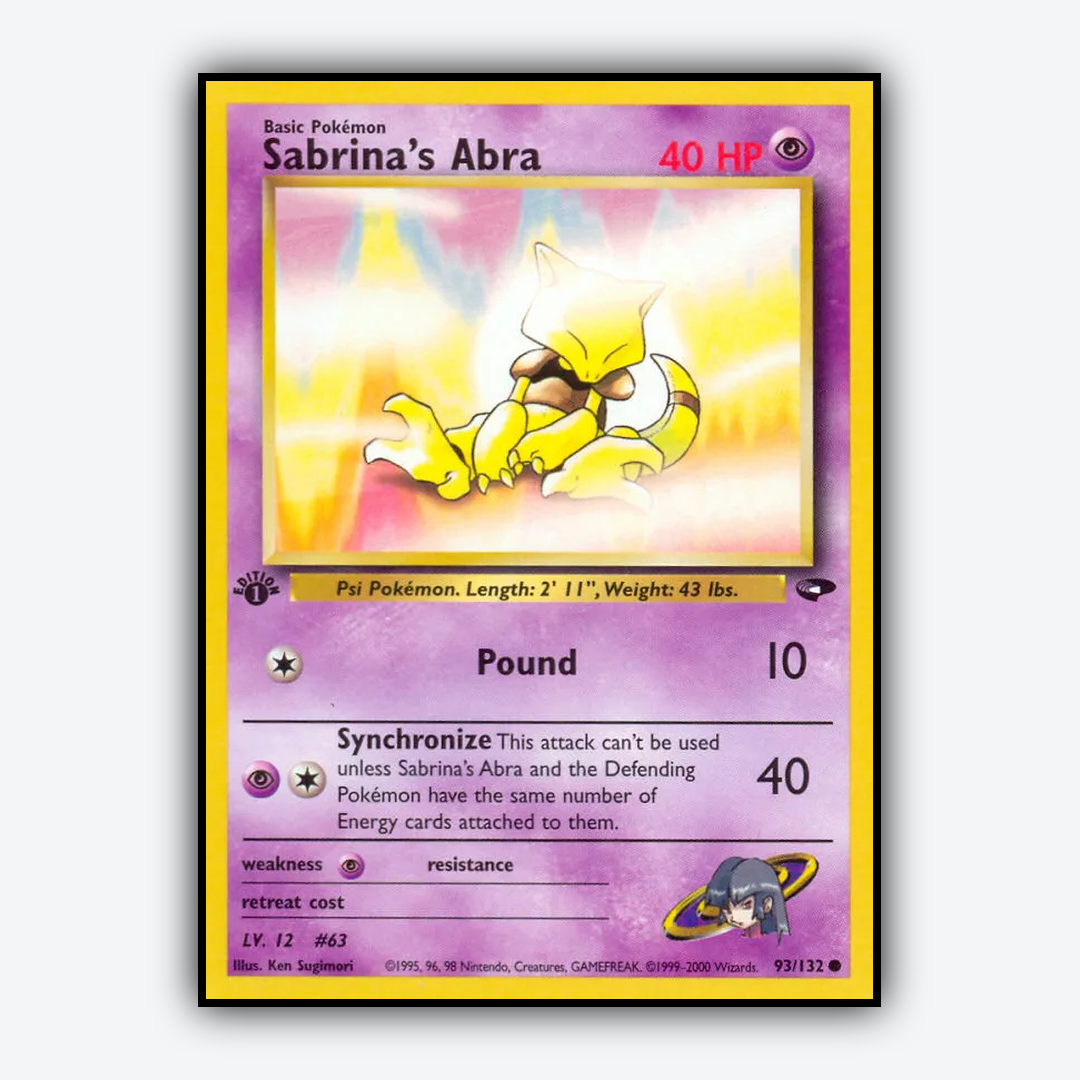 Sabrina's Abra 093/132 - Gym Challenge Set - Card Rug