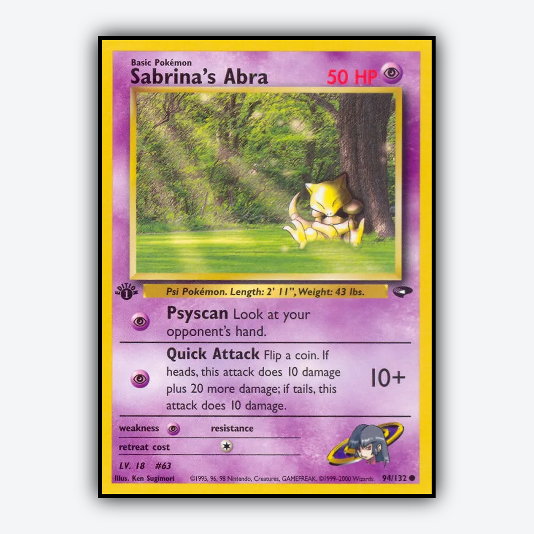 Sabrina's Abra 094/132 - Gym Challenge Set - Card Rug