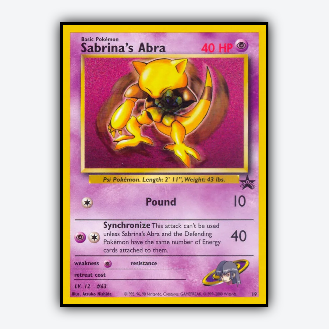 Sabrina's Abra #19 - Wizards Black Star Promos Set - Card Rug