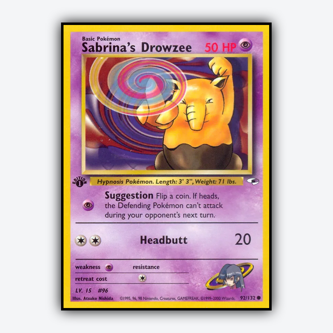 Sabrina's Drowzee 092/132 - Gym Heroes Set - Card Rug