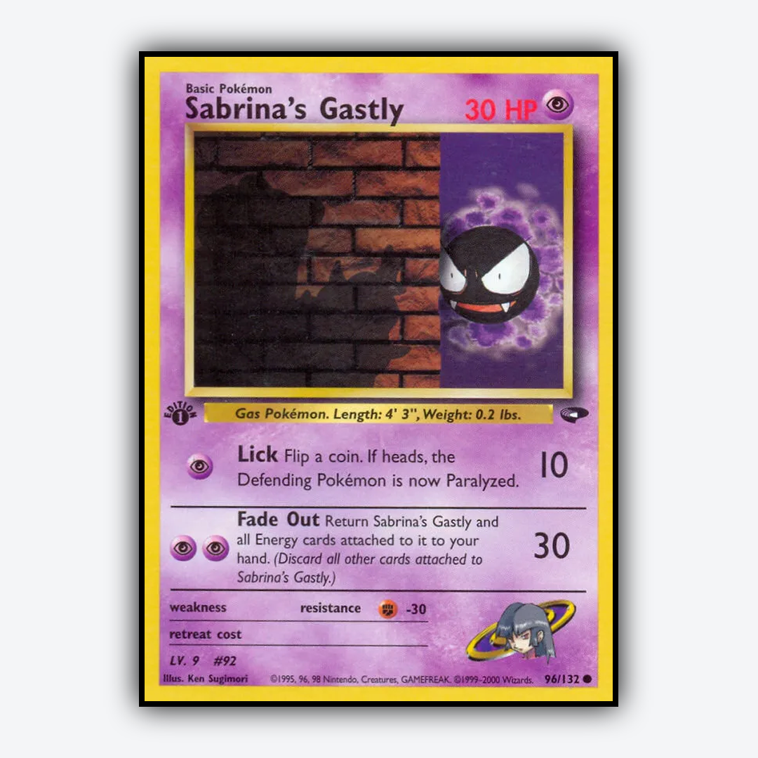 Sabrina's Gastly 096/132 - Gym Challenge Set - Card Rug