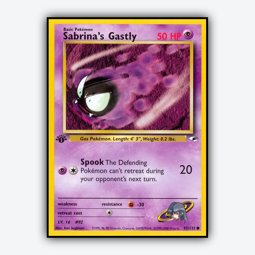 Sabrina's Gastly 093/132 - Gym Heroes Set - Card Rug