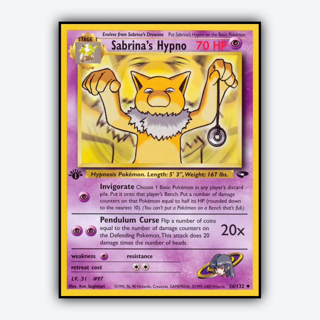 Sabrina's Hypno 056/132 - Gym Challenge Set - Card Rug