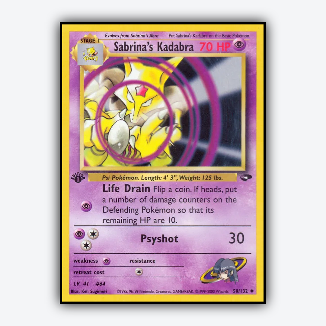 Sabrina's Kadabra 058/132 - Gym Challenge Set - Card Rug